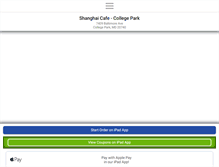 Tablet Screenshot of collegeparkshanghaicafe.com